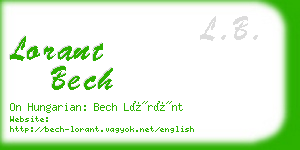 lorant bech business card